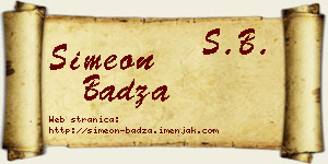 Simeon Badža vizit kartica